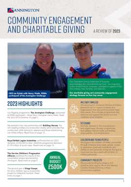 Download our Community Engagement & Charitable Giving Review 2023
