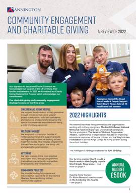 Download our Community Engagement & Charitable Giving Review 2022